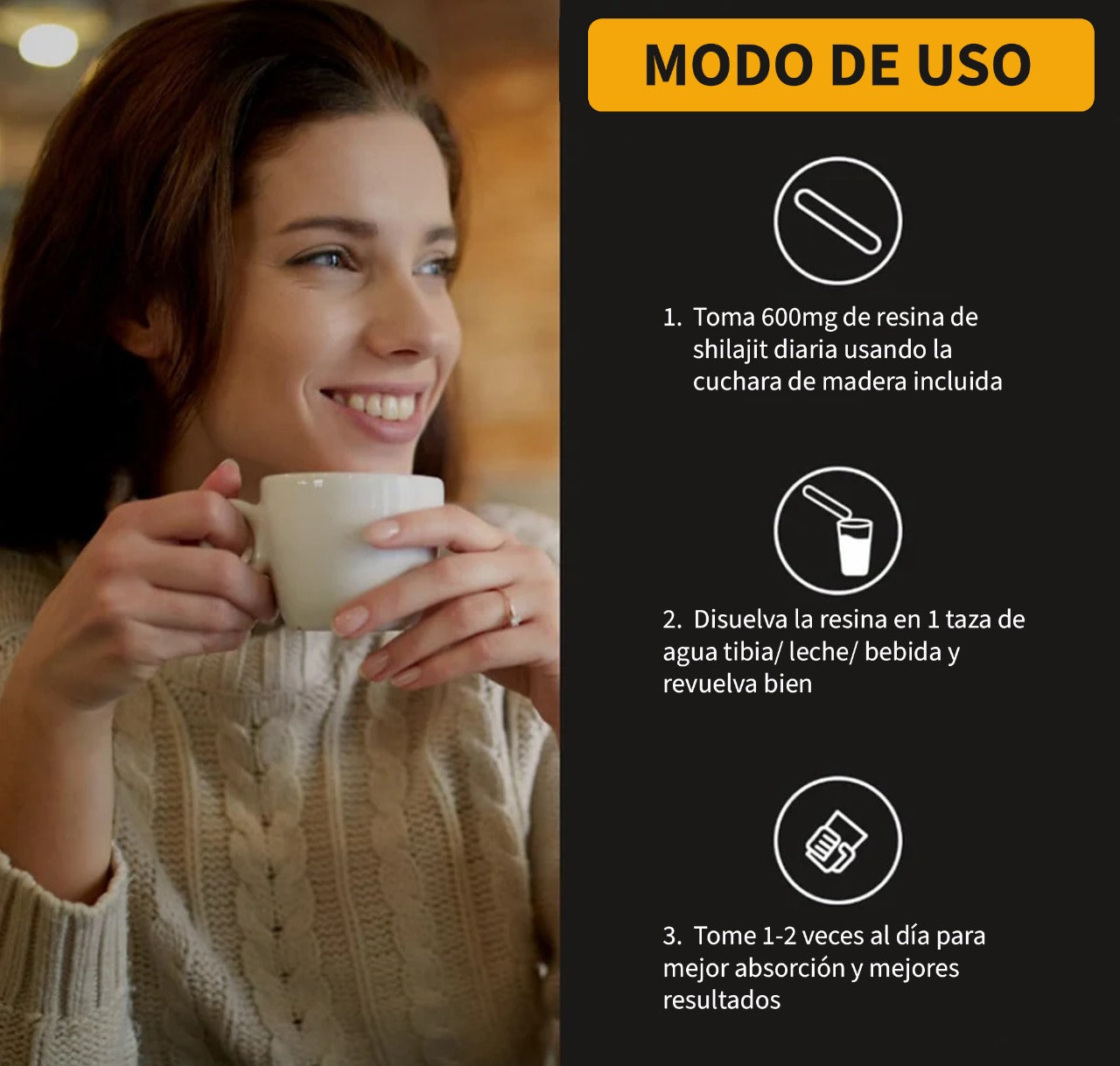 Shilajit 100% Puro Energía Vital del Himalaya - Orbia