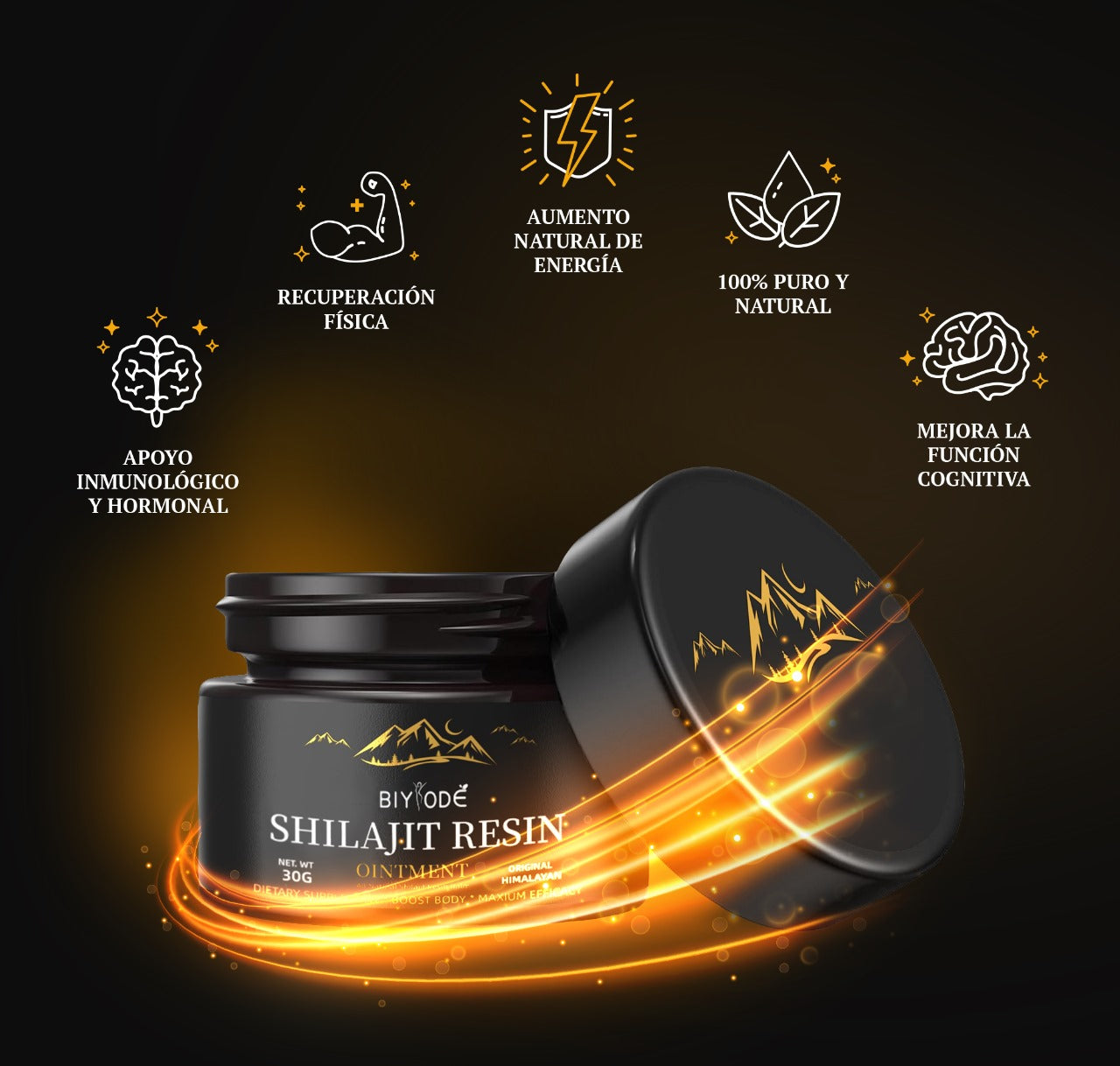 Shilajit 100% Puro Energía Vital del Himalaya - Orbia